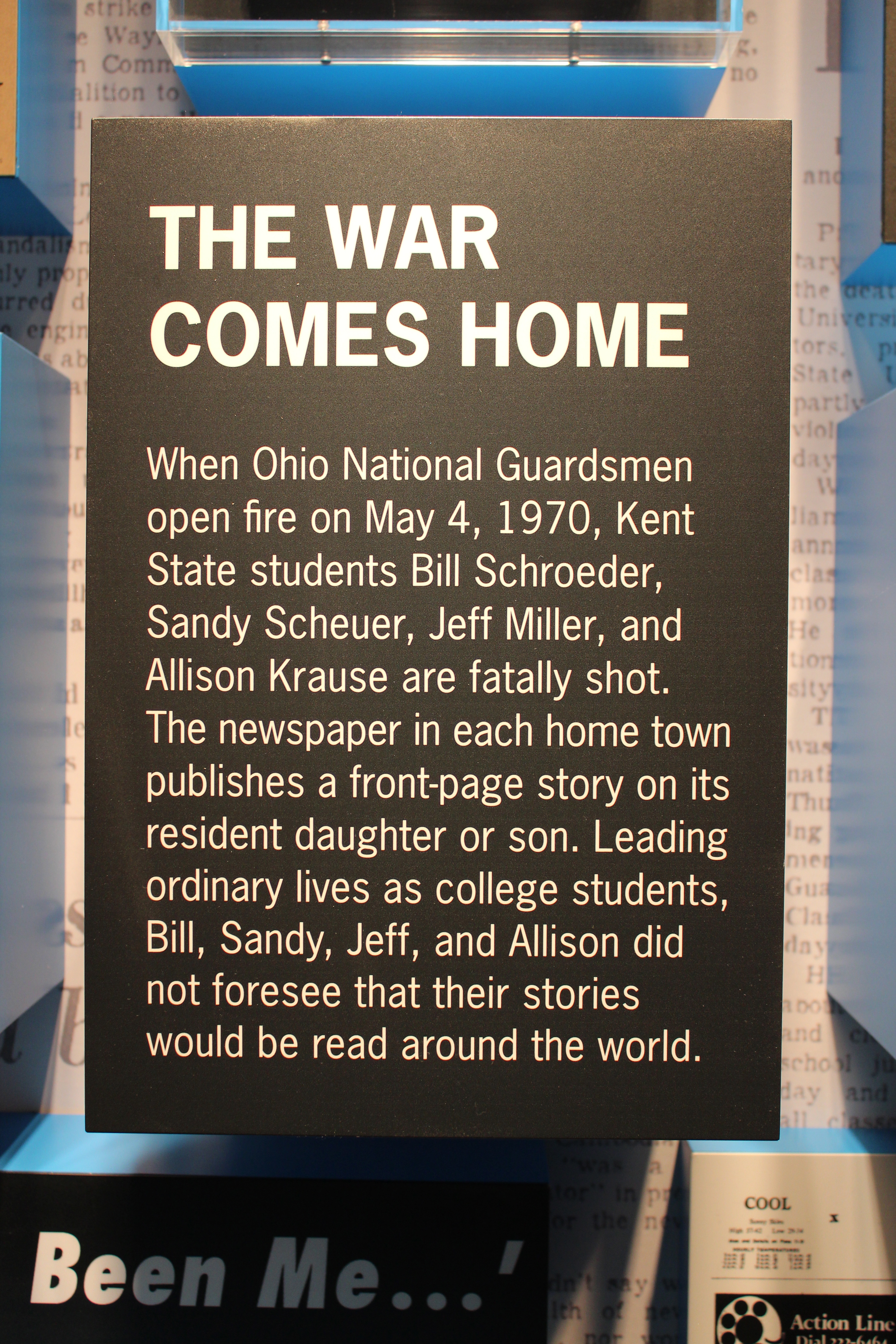 In the fourth picture, I focused on one specific document. This document lists the names of the students that tragically lost their lives that day.